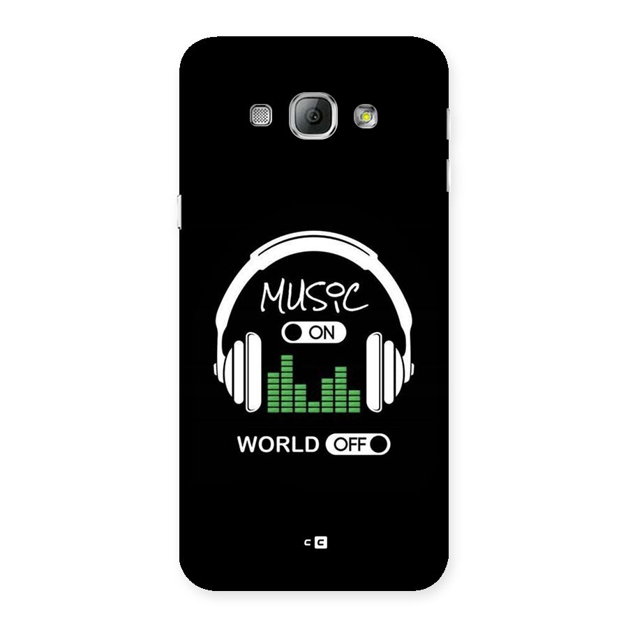 Music On World Off Back Case for Galaxy A8