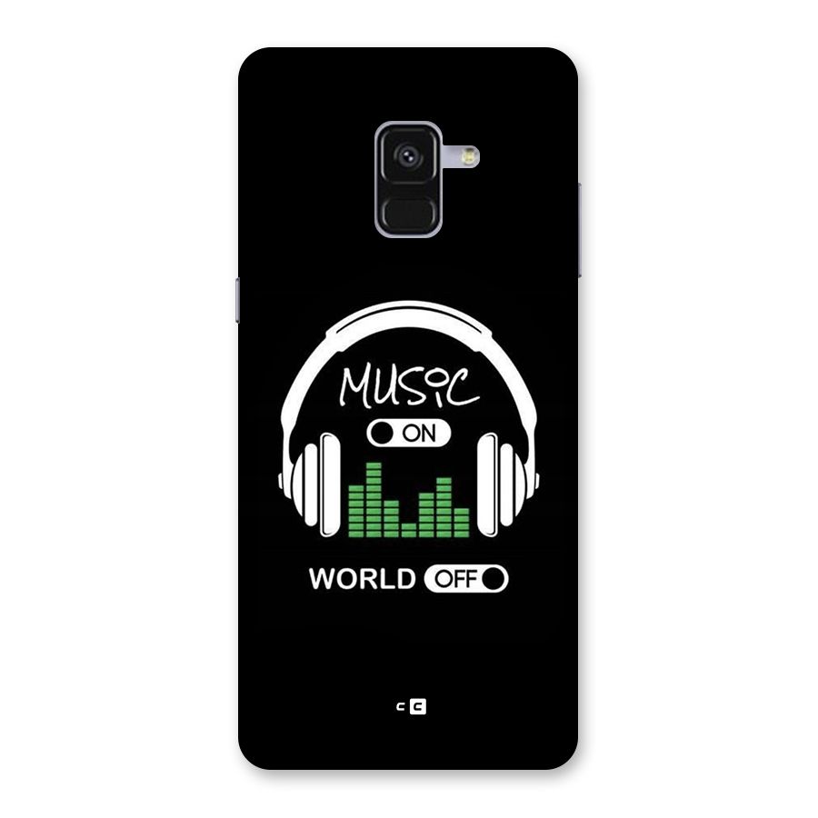 Music On World Off Back Case for Galaxy A8 Plus