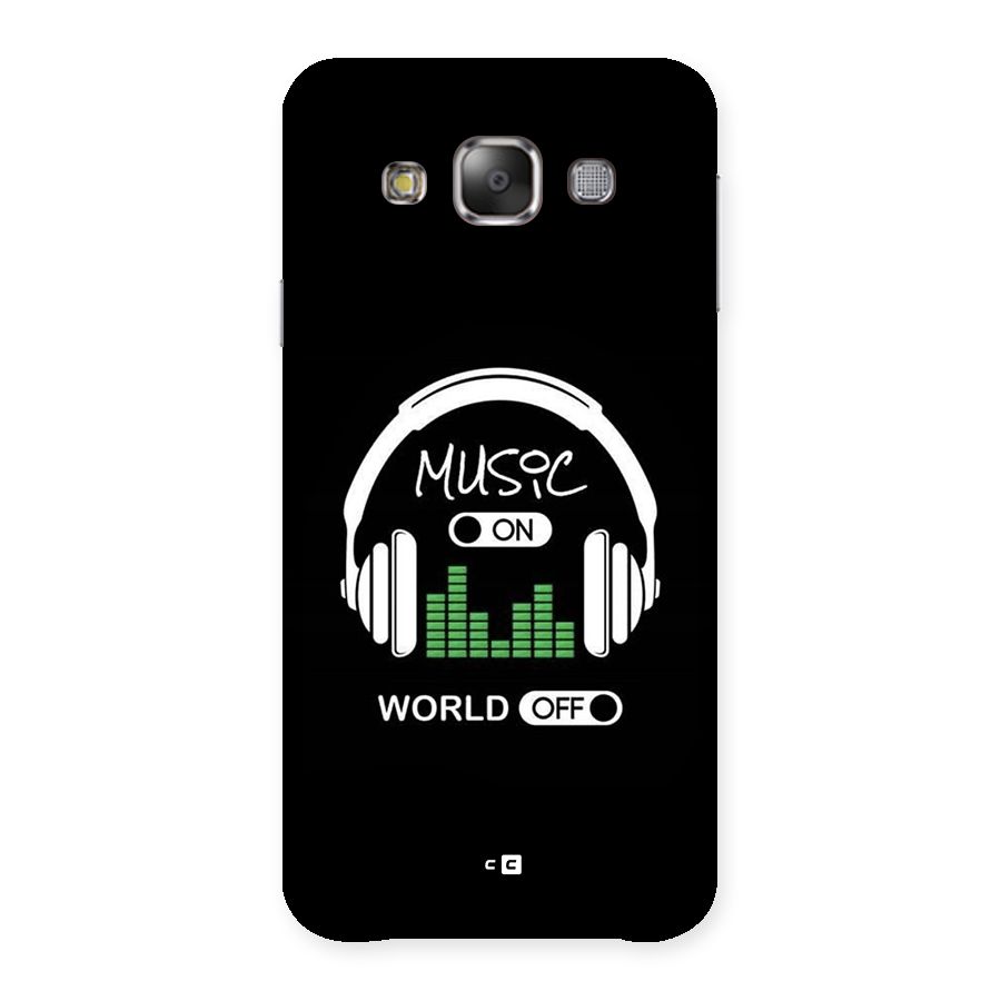 Music On World Off Back Case for Galaxy E7