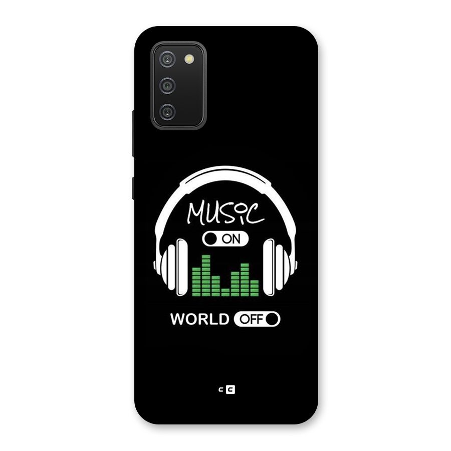 Music On World Off Back Case for Galaxy F02s
