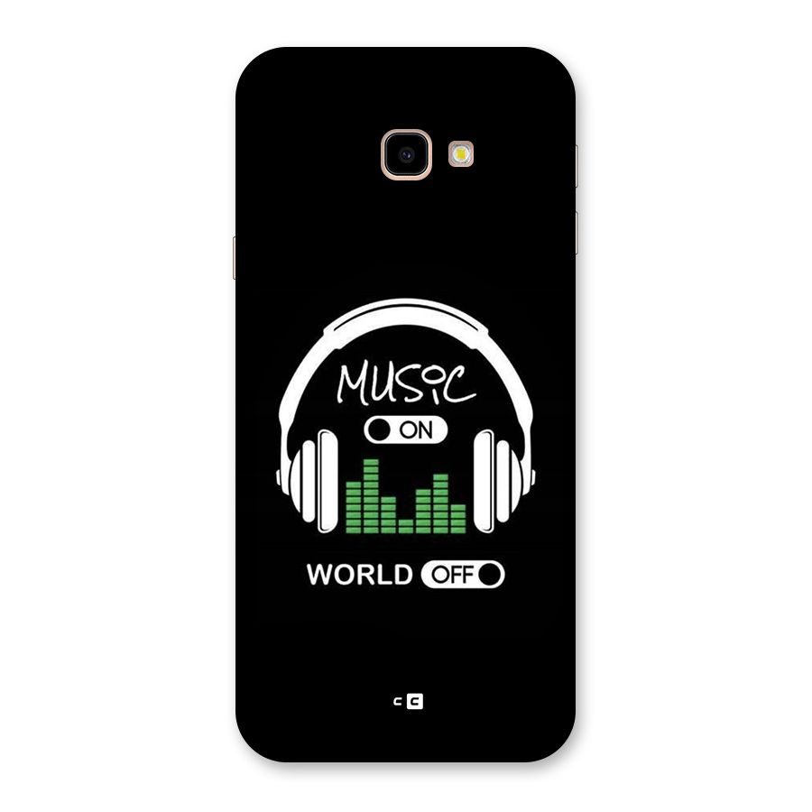 Music On World Off Back Case for Galaxy J4 Plus