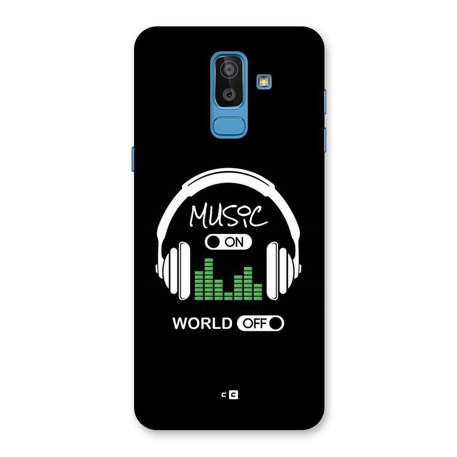 Music On World Off Back Case for Galaxy J8