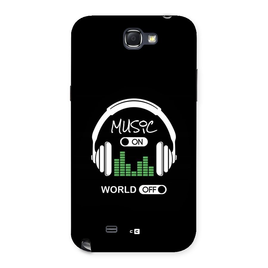 Music On World Off Back Case for Galaxy Note 2