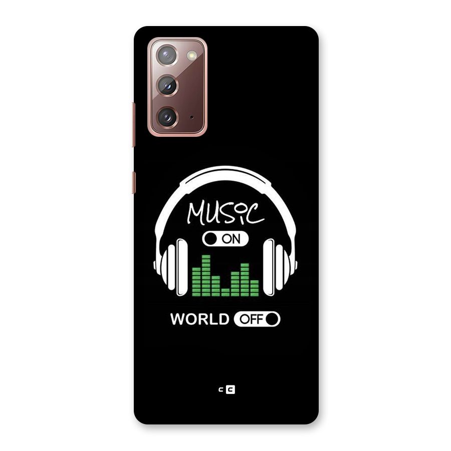 Music On World Off Back Case for Galaxy Note 20