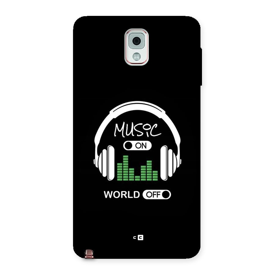 Music On World Off Back Case for Galaxy Note 3