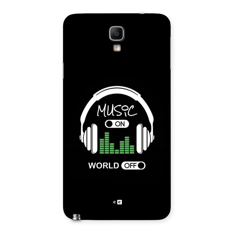 Music On World Off Back Case for Galaxy Note 3 Neo
