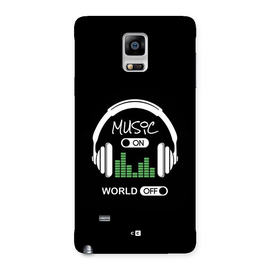 Music On World Off Back Case for Galaxy Note 4
