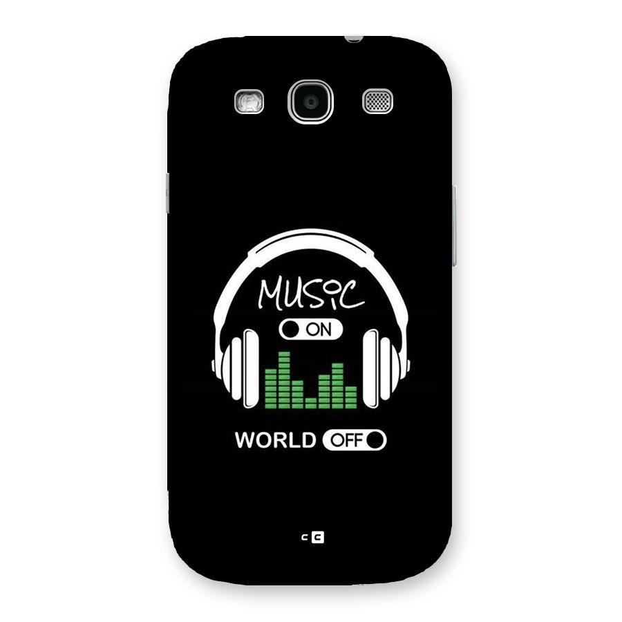 Music On World Off Back Case for Galaxy S3
