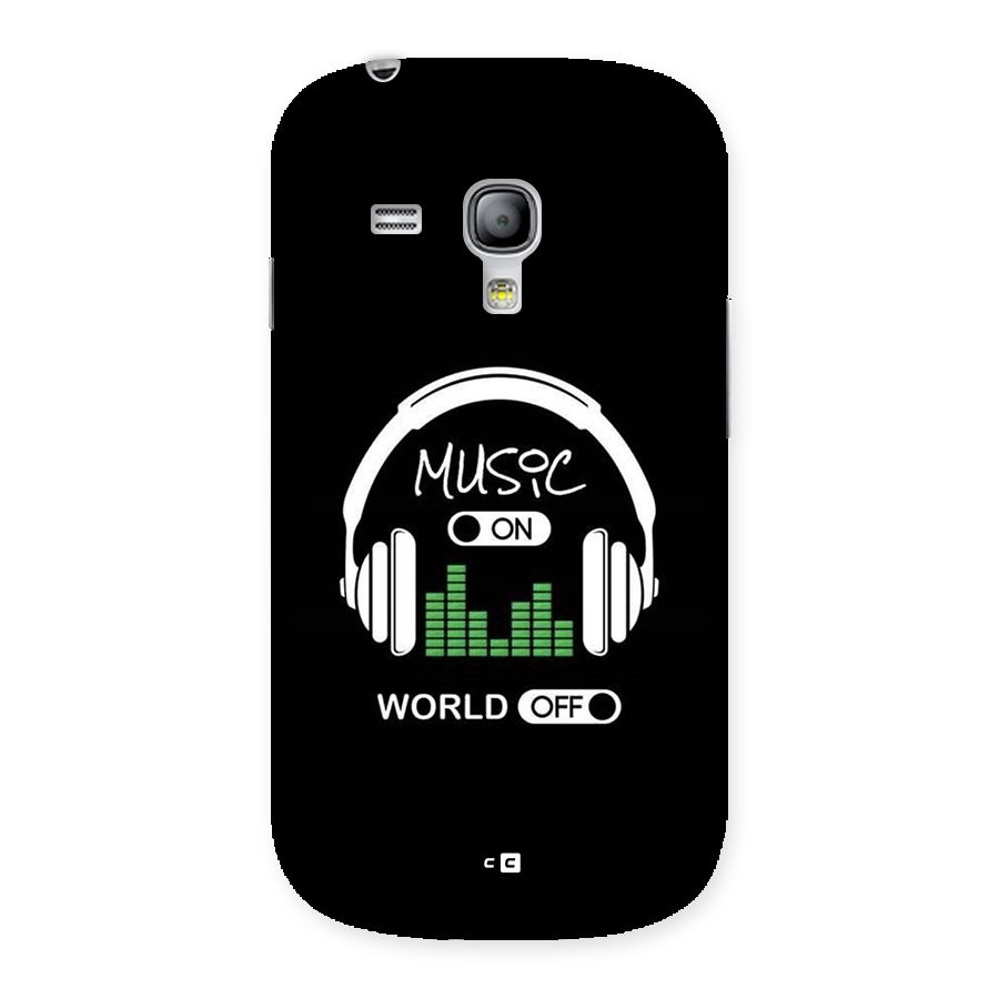 Music On World Off Back Case for Galaxy S3 Mini
