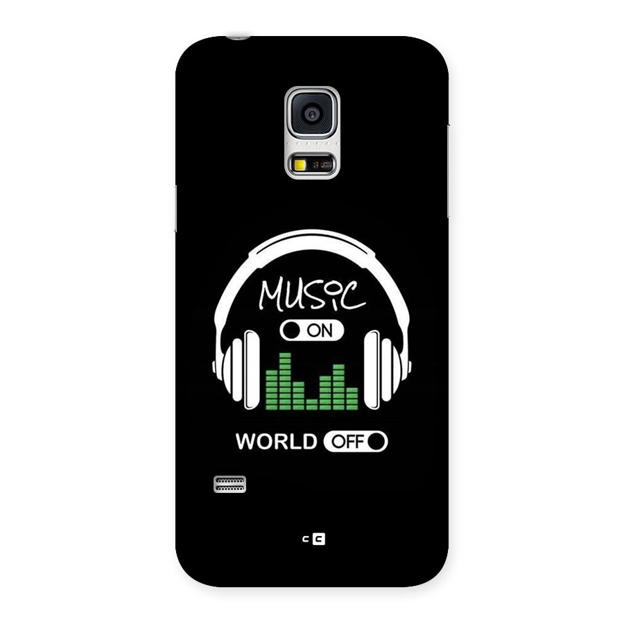 Music On World Off Back Case for Galaxy S5 Mini