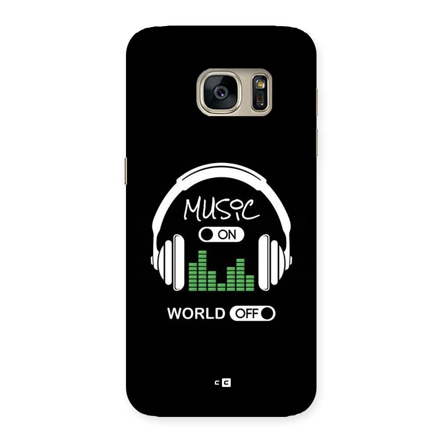 Music On World Off Back Case for Galaxy S7