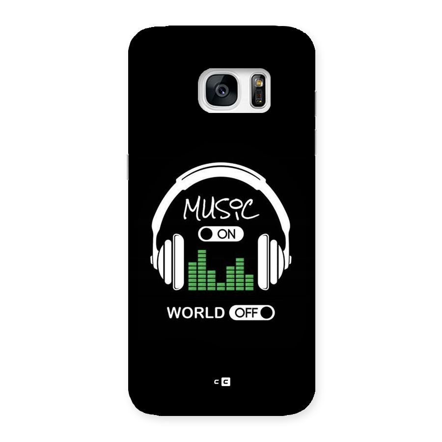 Music On World Off Back Case for Galaxy S7 Edge