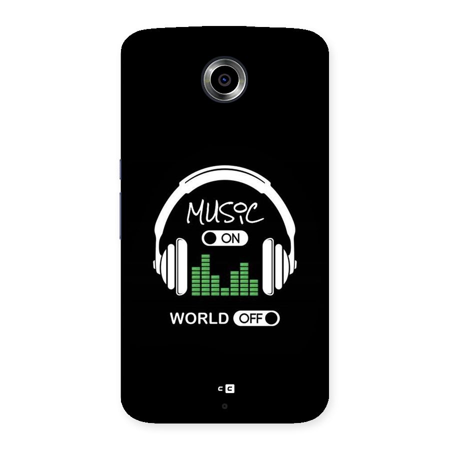 Music On World Off Back Case for Google Nexus 6