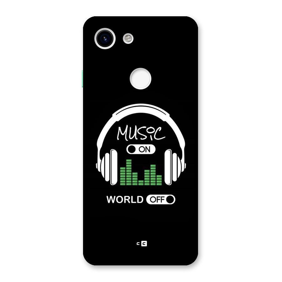 Music On World Off Back Case for Google Pixel 3