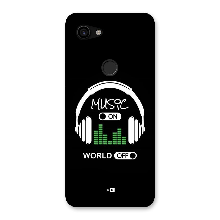 Music On World Off Back Case for Google Pixel 3a