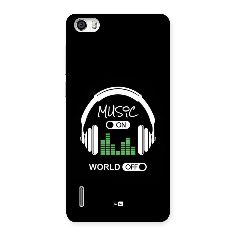 Music On World Off Back Case for Honor 6