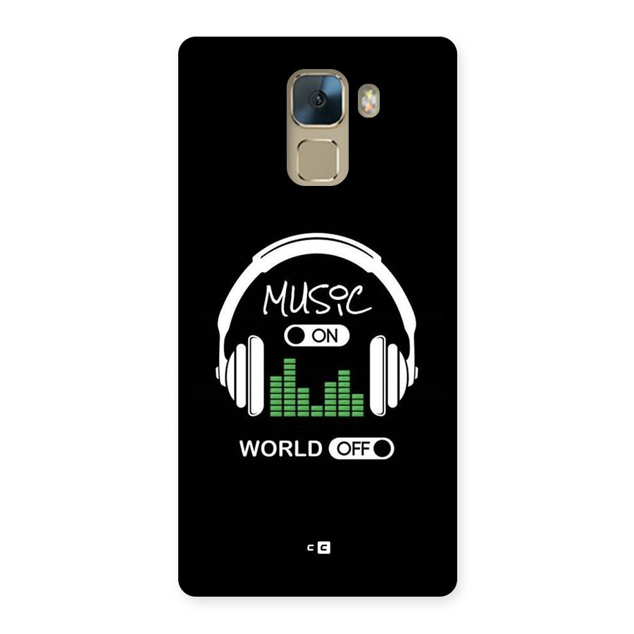 Music On World Off Back Case for Honor 7