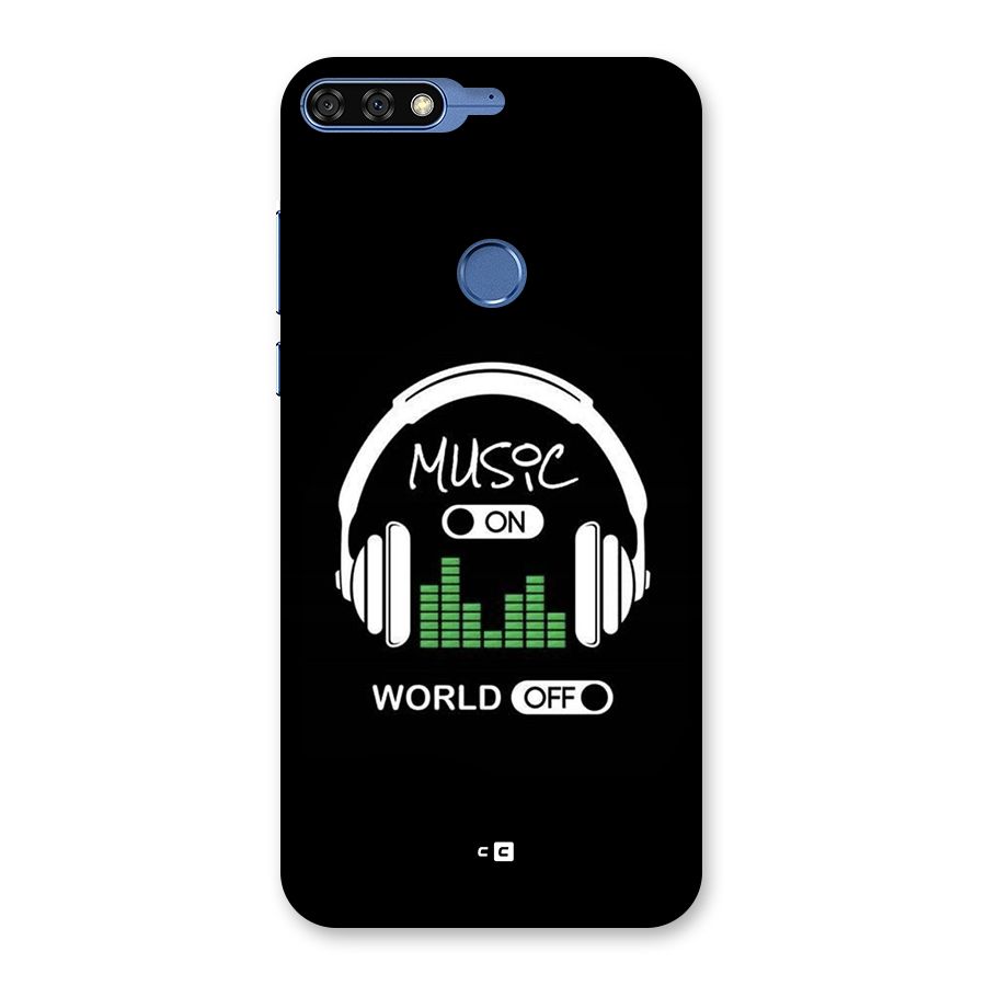 Music On World Off Back Case for Honor 7C