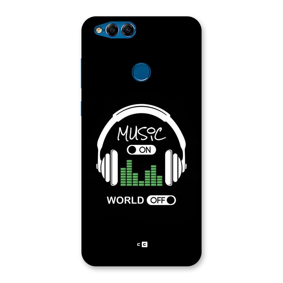 Music On World Off Back Case for Honor 7X