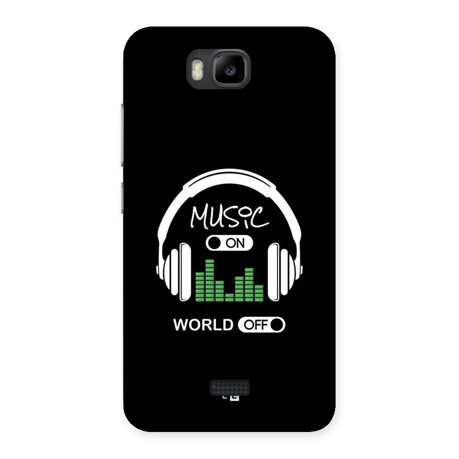 Music On World Off Back Case for Honor Bee