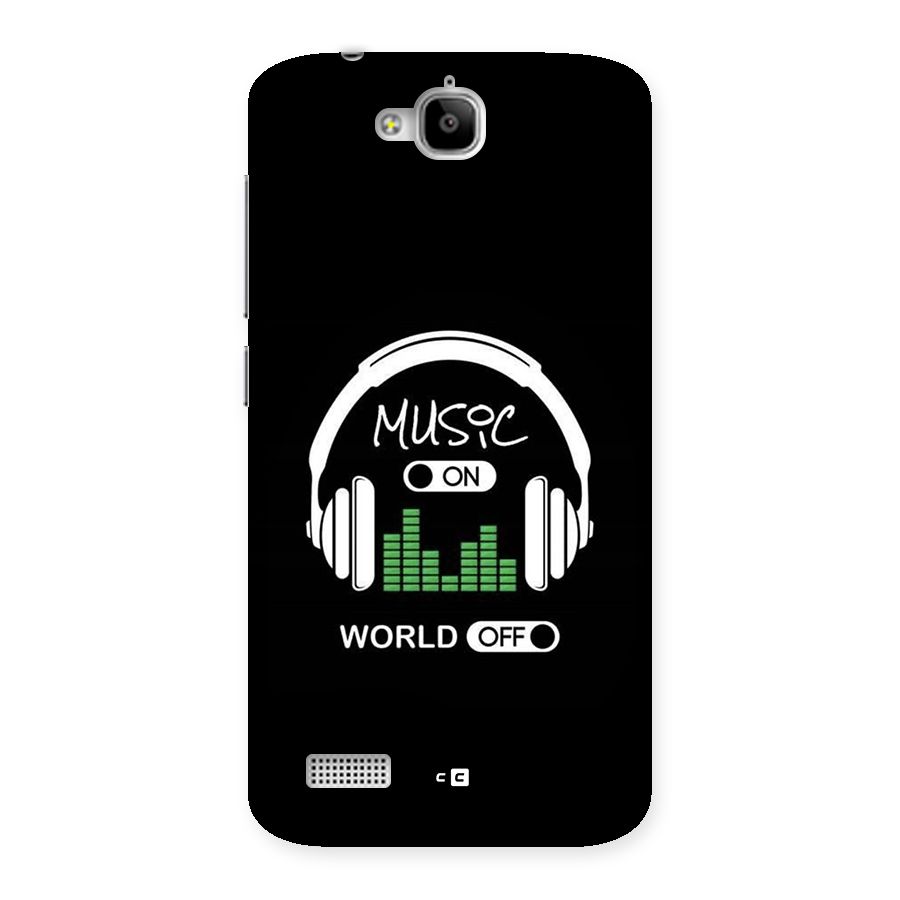 Music On World Off Back Case for Honor Holly