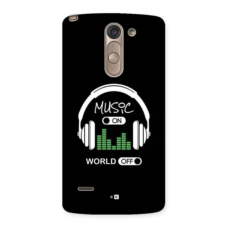Music On World Off Back Case for LG G3 Stylus