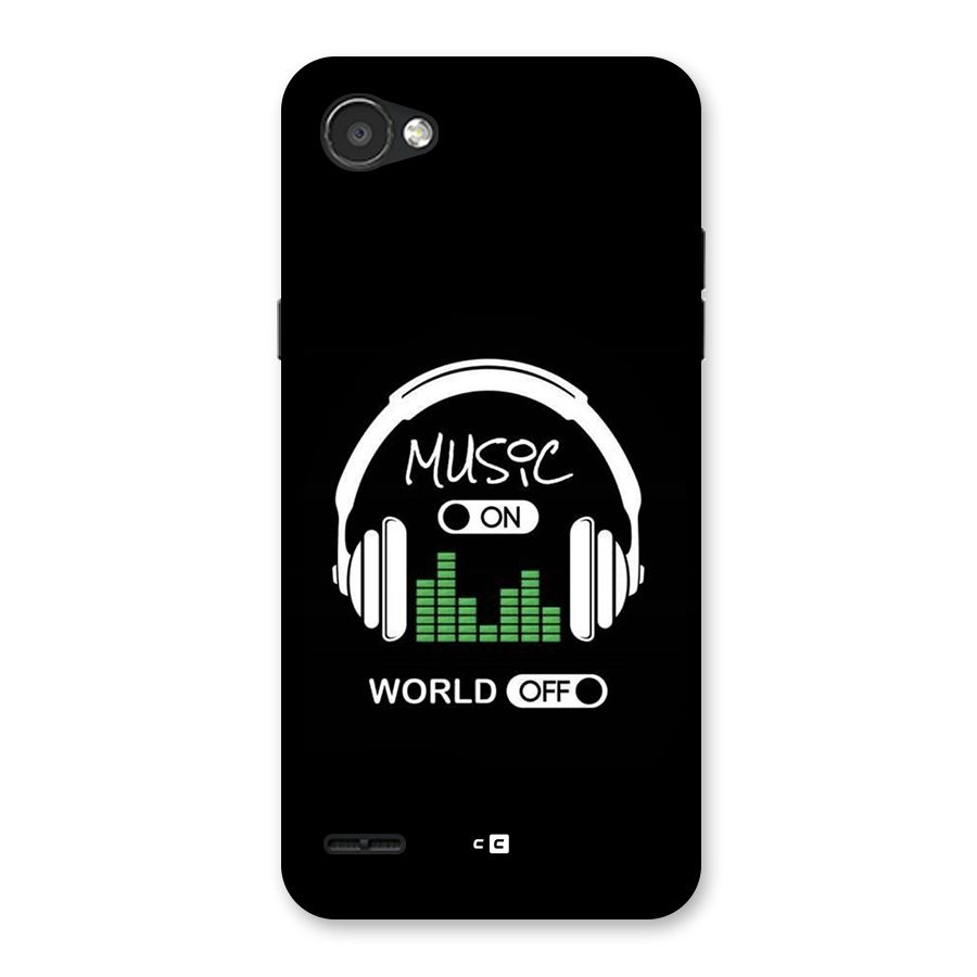 Music On World Off Back Case for LG Q6