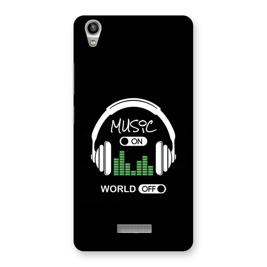 Music On World Off Back Case for Lava Pixel V1