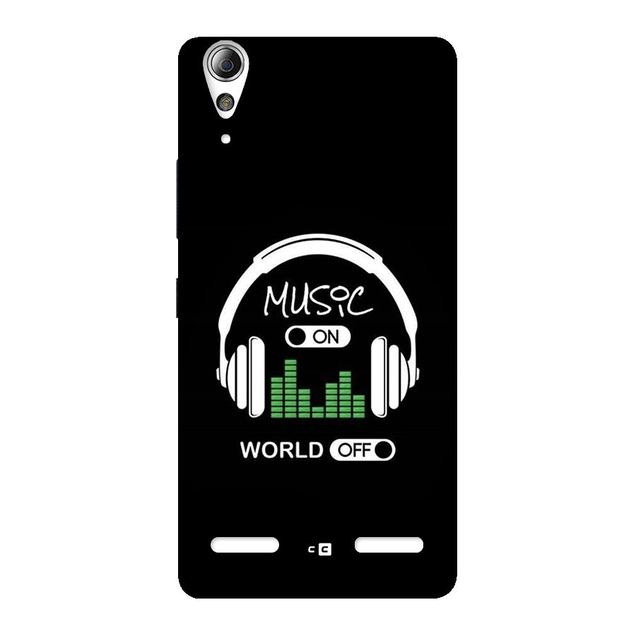 Music On World Off Back Case for Lenovo A6000 Plus