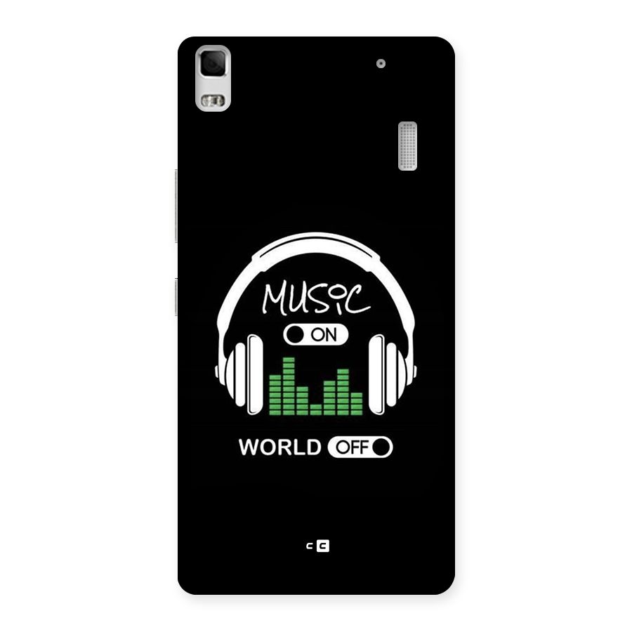 Music On World Off Back Case for Lenovo A7000