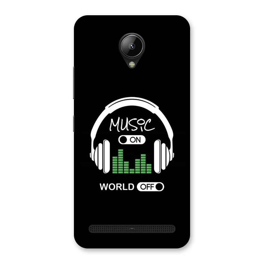 Music On World Off Back Case for Lenovo C2