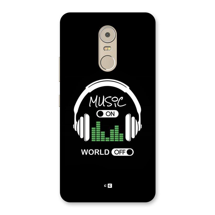 Music On World Off Back Case for Lenovo K6 Note