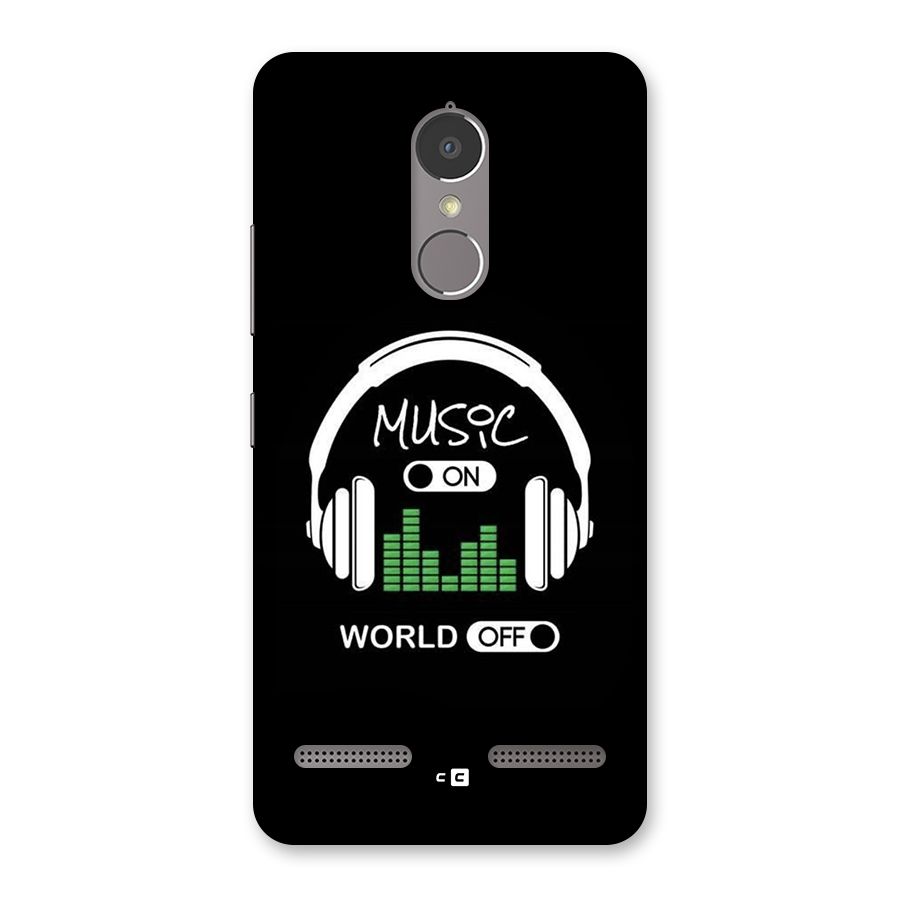 Music On World Off Back Case for Lenovo K6 Power