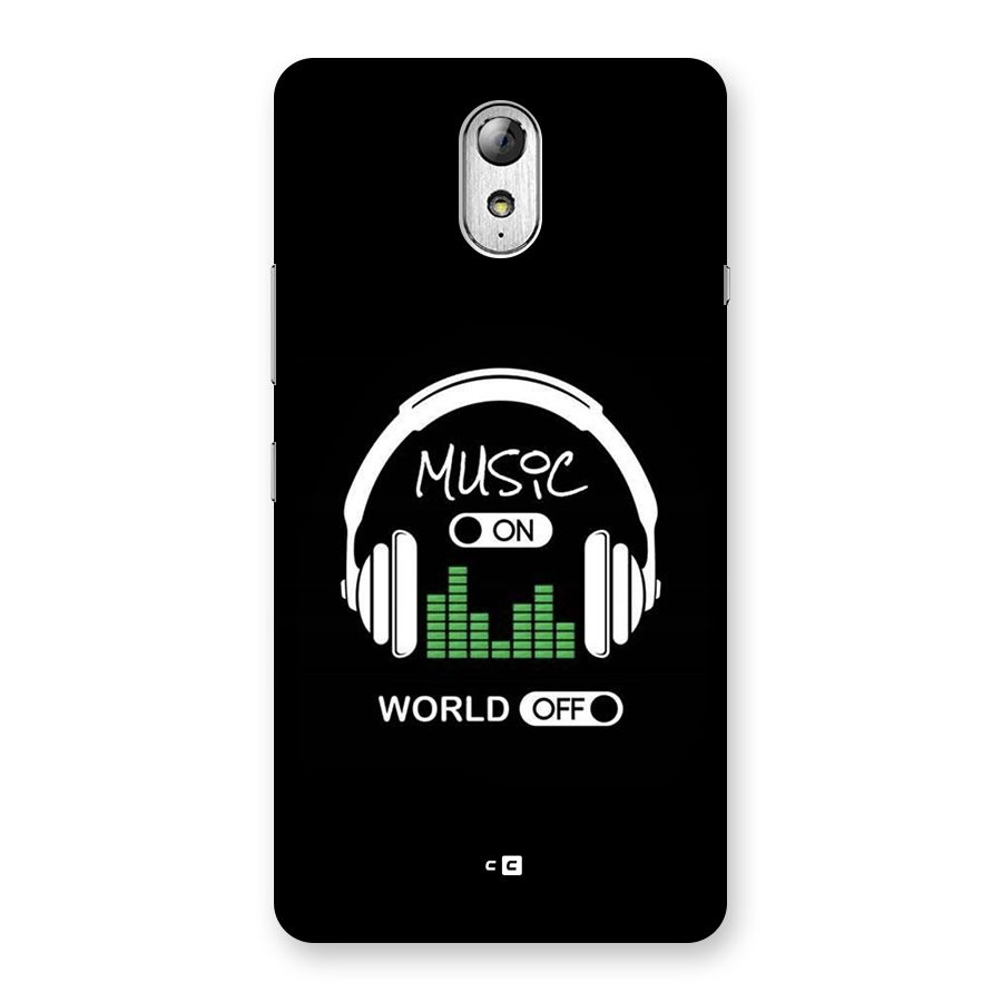 Music On World Off Back Case for Lenovo Vibe P1M
