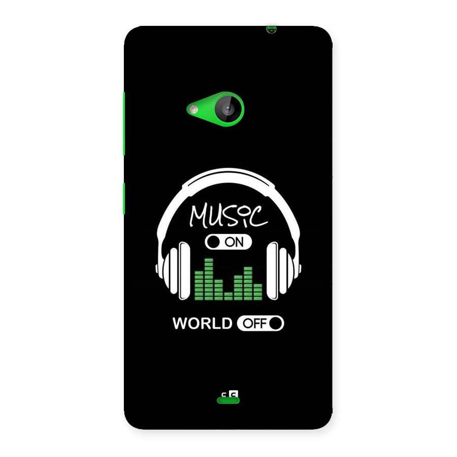 Music On World Off Back Case for Lumia 535