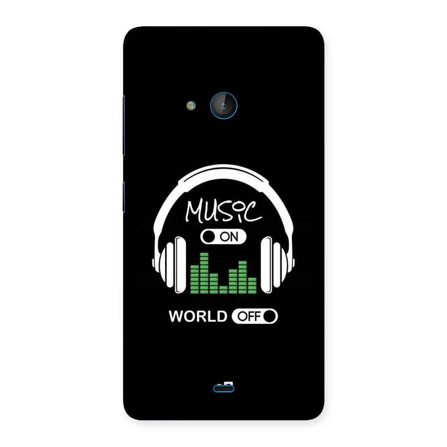 Music On World Off Back Case for Lumia 540