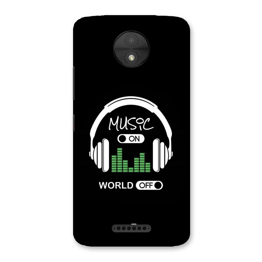 Music On World Off Back Case for Moto C