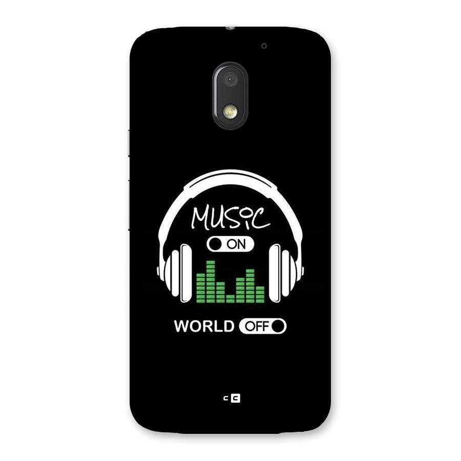 Music On World Off Back Case for Moto E3 Power