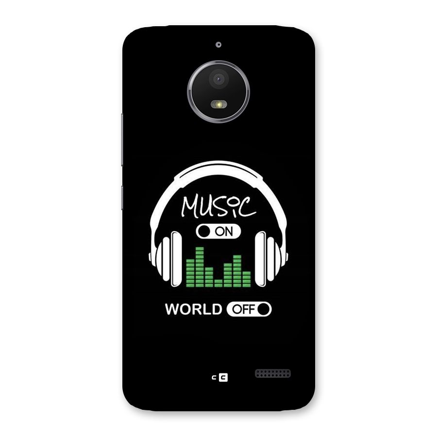 Music On World Off Back Case for Moto E4