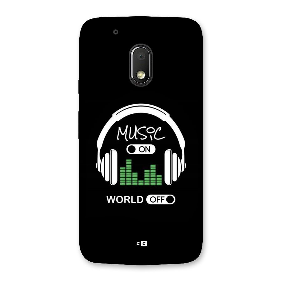 Music On World Off Back Case for Moto G4 Play