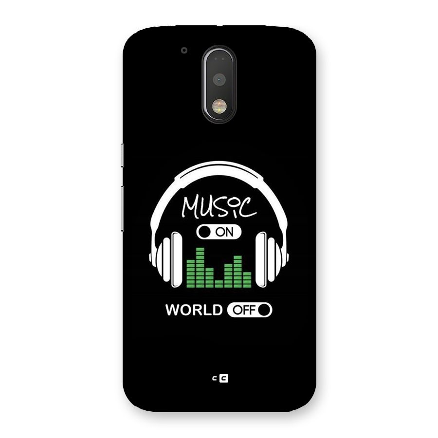 Music On World Off Back Case for Moto G4 Plus