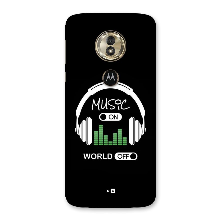 Music On World Off Back Case for Moto G6 Play