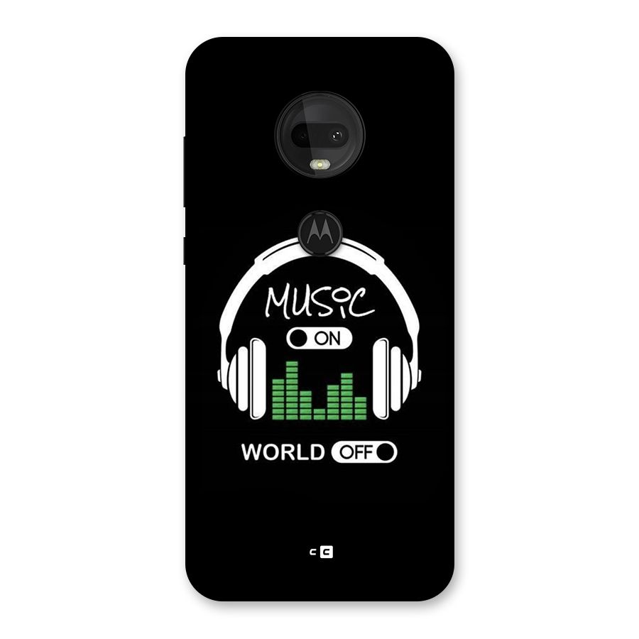 Music On World Off Back Case for Moto G7