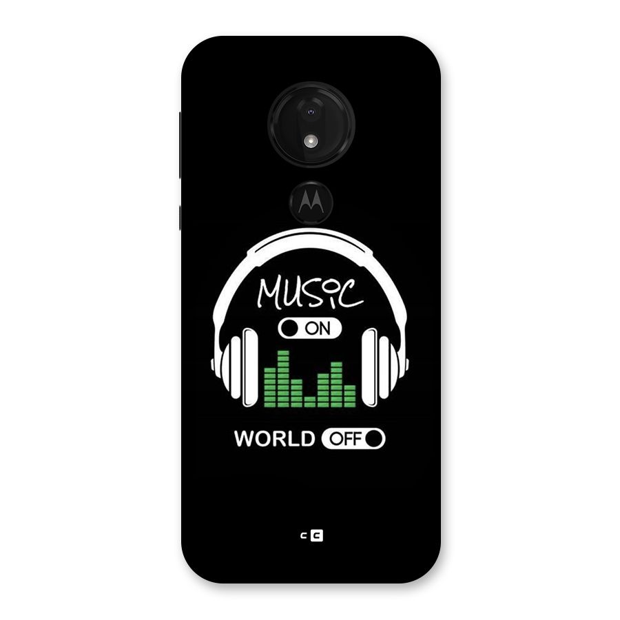 Music On World Off Back Case for Moto G7 Power
