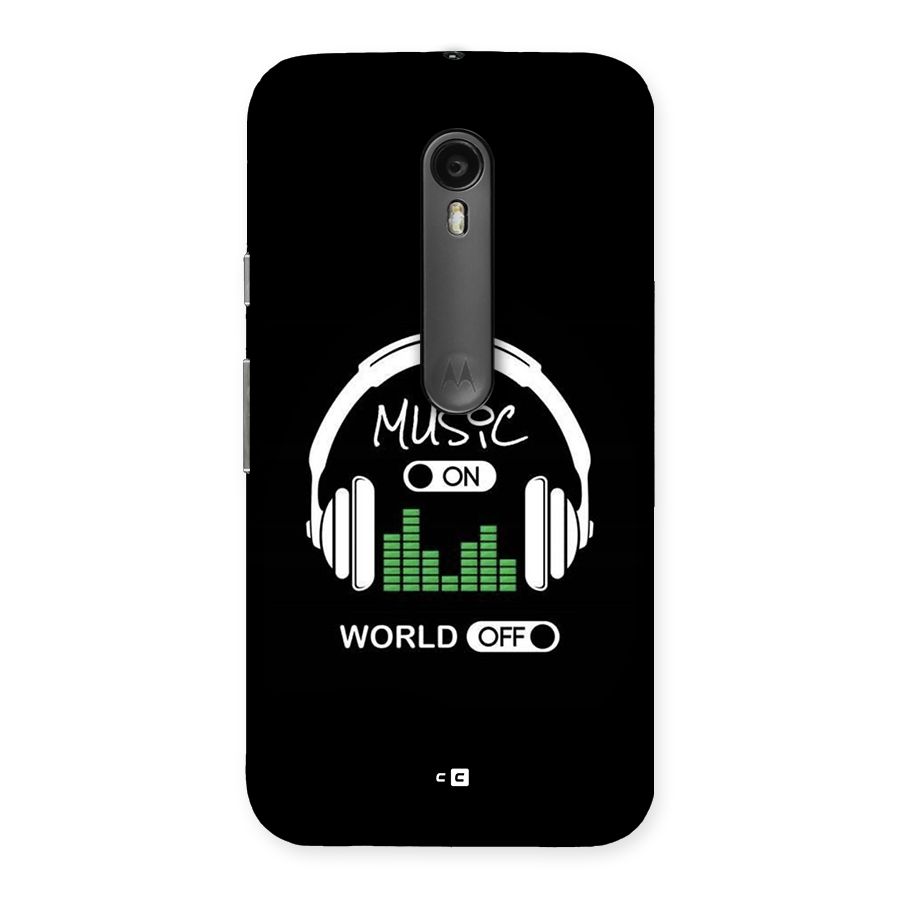 Music On World Off Back Case for Moto G Turbo