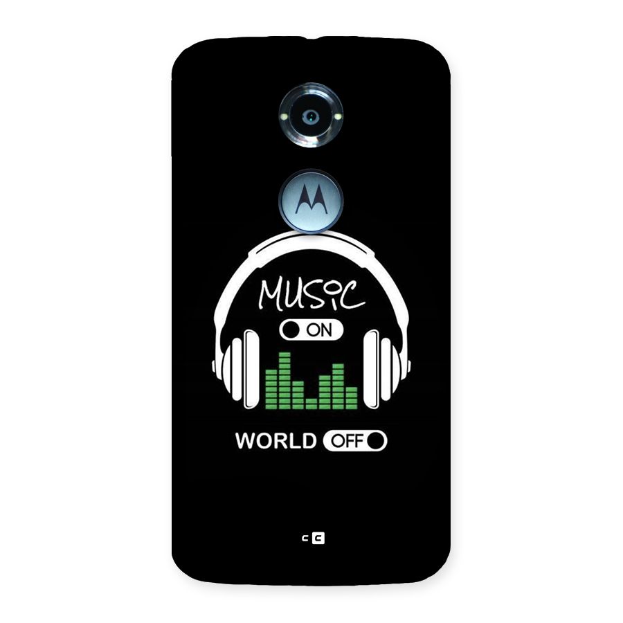Music On World Off Back Case for Moto X2