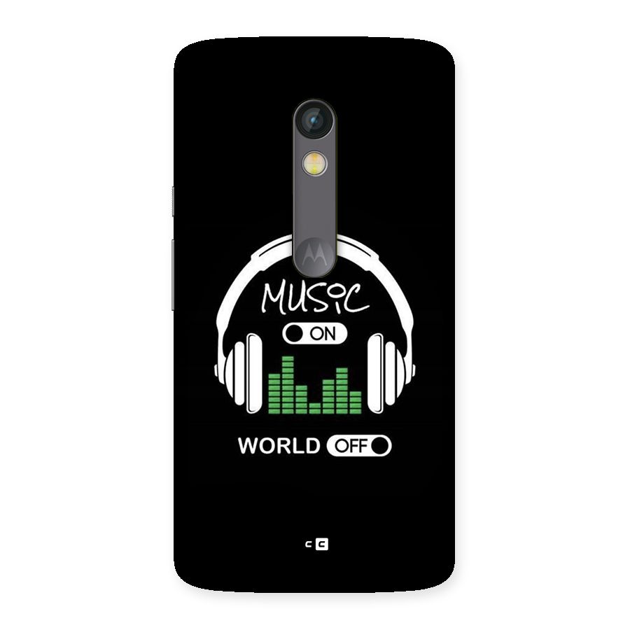 Music On World Off Back Case for Moto X Play