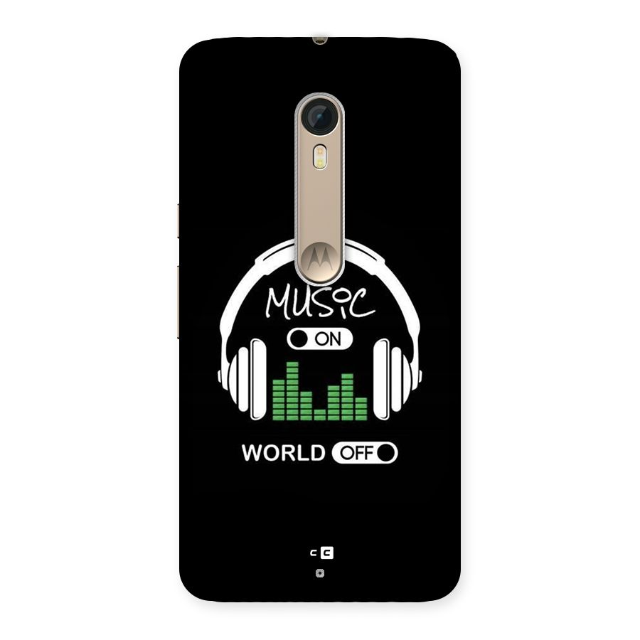 Music On World Off Back Case for Moto X Style