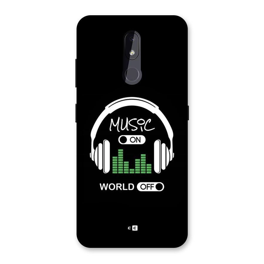 Music On World Off Back Case for Nokia 3.2