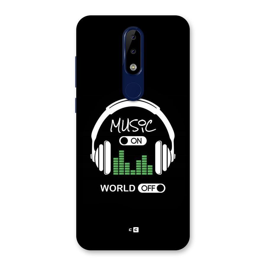 Music On World Off Back Case for Nokia 5.1 Plus